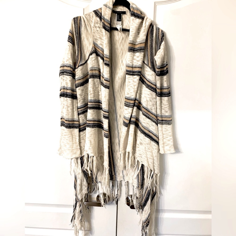 Forever 21 fringed knit cardigan